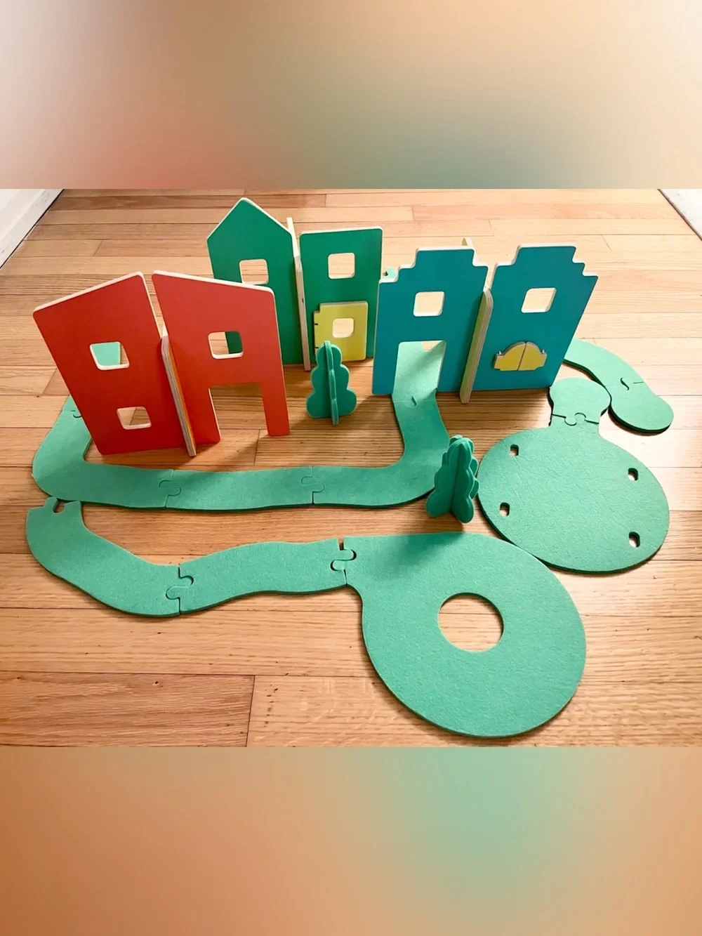 Lovevery Wooden Modular Village & Pathways Toy